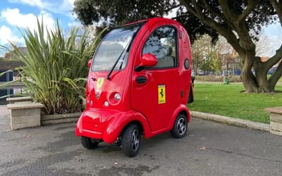 This Ferrari-branded ‘luxury’ mobility scooter has quite a weird story