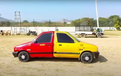 This YouTuber joined two cars together to create a 4×4 with two engines