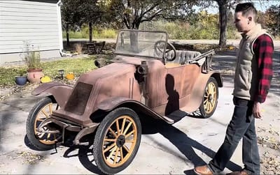 Man appeals for Jay Leno's attention so Leno can buy 1914 car that'd been hanging from ceiling for years