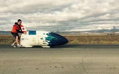 Jaw-dropping footage shows the fastest human-powered vehicle on the planet hitting unbelievable speeds