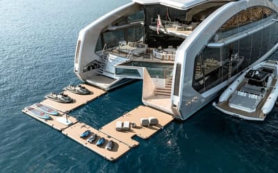 This 144-foot $53,500,000 superyacht favored by Rihanna and ASAP Rocky looks more like a floating palace than a boat