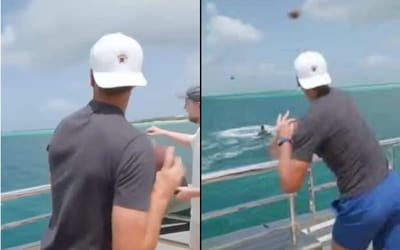 Tom Brady hits drone out of the sky on board $300m superyacht