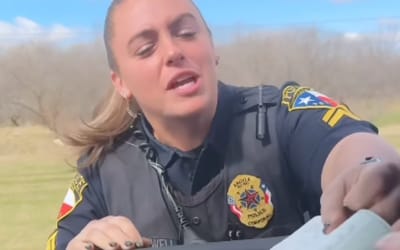 Texas woman can't believe it as she's pulled over and the cop is her best friend