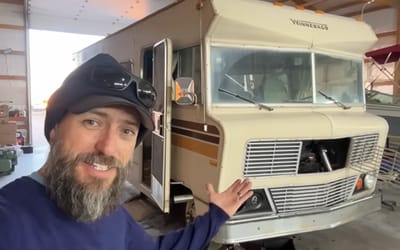 Man turbocharges abandoned RV he found in Wyoming barn