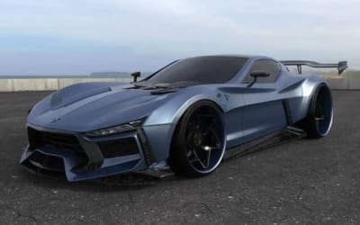 This one-of-a-kind twin-turbo Corvette comes with huge truck wheels