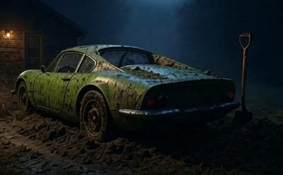 Two children digging in LA residential yard hit something bizarre and it turned out to be a buried Ferrari