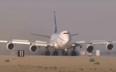 Boeing demonstrates one of its most rigorous tests as pilot slams on the brakes while going at 200mph