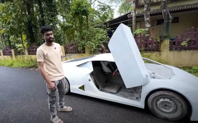 26-year-old Indian becomes Lamborghini owner after creating an amazing custom build using scrap parts
