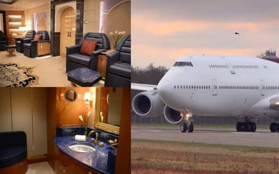 Hyper-rich sheikh from the Middle East has converted Boeing 747 into a flying palace