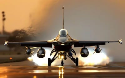 F-16 fighter jet afterburner takeoff is a display of power like nothing you’ve ever seen