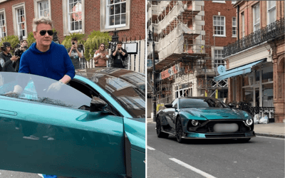 Gordon Ramsay spotted driving his brand new Aston Martin Valour through London