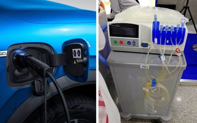 Mom uses electric car to power son’s dialysis machine during power cut