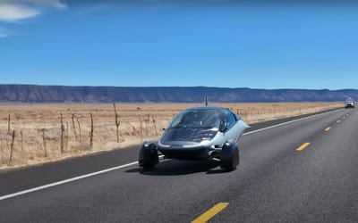Footage shows new solar-powered EV taking on 300-mile journey without stopping to charge