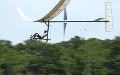 Japanese students build unconventional ‘flying cycle’ aircraft propelled by pedaling