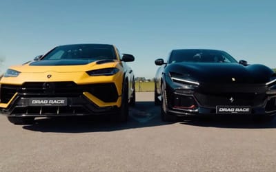 Tuned Lamborghini Urus goes head-to-head in drag race with Ferrari Purosangue, it ends dramatically
