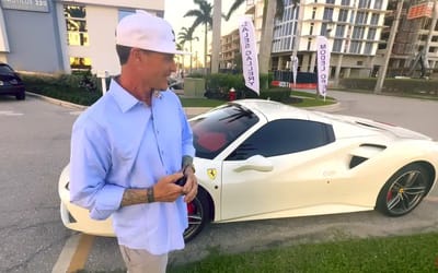 Vanilla Ice is making waves again after showing off his new white Ferrari F8 Spider