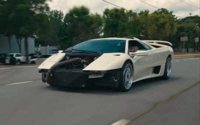 The V12 Victoria's Secret Lamborghini Diablo finally hit the road after 14 years