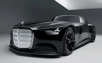 Mercedes-Benz Vision Iconic concept car's solar paint generates 7,450 miles of range a year by itself