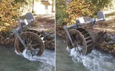 Canadian company comes up with a system that generates free electricity using a waterwheel