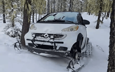 These guys turned a tiny city car into a snow machine in a genius upgrade most Americans could use in winter