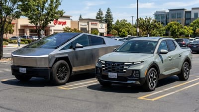 The gap between the monthly cost of charging a Tesla Cybertruck vs filling a Hyundai Santa Cruz in the US is genuinely wild