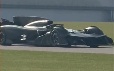 An Aston Martin prototype just appeared looking like a Formula 1 car crossed with a Valkyrie but the company has revealed nothing about it