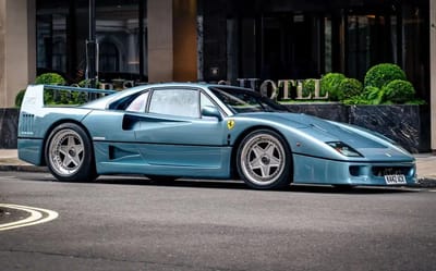 World’s only Ferrari F40 in Azzurro Hyperion was spotted in London