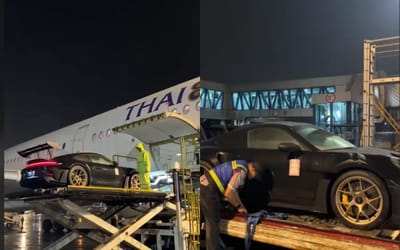 Mystery millionaire couldn't go on flight without bringing his GT3 RS along for the ride, essential item