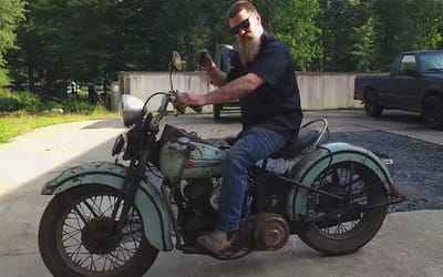 Youtuber finds loads of abandoned motorcycles but can’t let rusty 1947 Harley Davidson go to waste