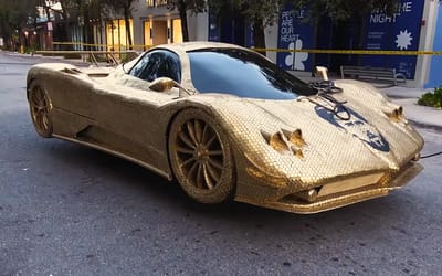 This special Pagani Zonda made from 100,000 coins is a tribute to Lionel Messi