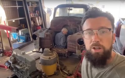 Father and son find 1948 Chevy used in Air Force abandoned in rural New Mexico and they have major plans for it