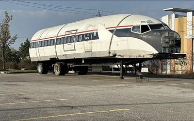 Why there’s half an abandoned plane randomly sitting in a disused Canadian parking lot