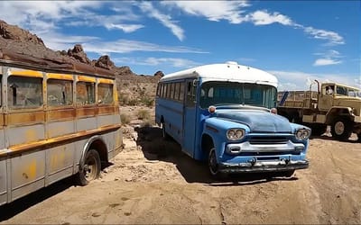 There is a ghost town in Southern Nevada littered with old abandoned cars