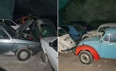 Explorer discovers hundreds of cars abandoned in a mountain cave