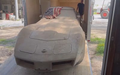 Man finds rare 1982 Corvette abandoned in a barn for 42 years