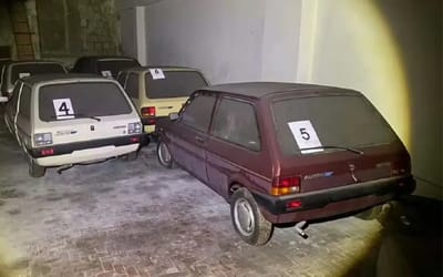 Collection of untouched classic cars found in abandoned dealership in Italy