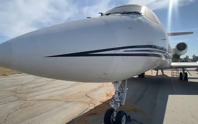 YouTuber found abandoned Gulfstream III sitting for years like a time capsule with old drinks and snacks still there, tries to buy it