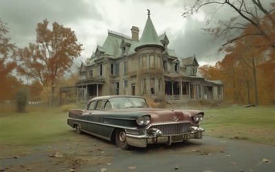 Man discovers abandoned Victorian mansion holding vintage 1960 Cadillac in surprising condition