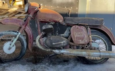 Watch a 55-year-old abandoned motorcycle get restored back to life