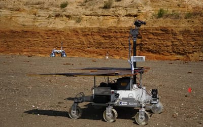 Airbus trialed prototype space rovers in a quarry