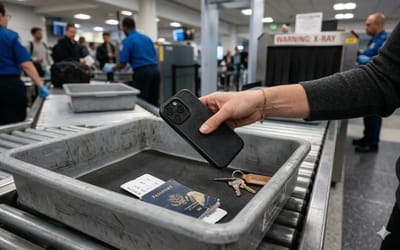 Frequent fliers and travel experts explain why you should never put your phone in the TSA bin at the airport