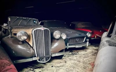 Collection of 230 classic cars including rare Ferraris found in hidden barn