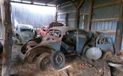 Explorer discovered old Volkswagen Beetles on an abandoned property and one of them is exceptionally rare