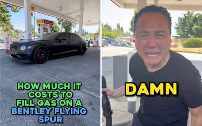 Man reveals exactly what it costs to fill his Bentley Flying Spur gas tank