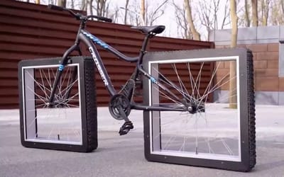 This guy just built a square-wheeled bicycle and it actually works