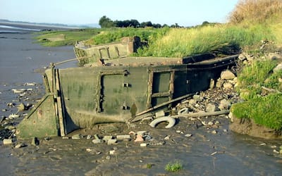 Notorious ship graveyard is littered with boats deliberately abandoned