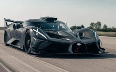 New footage shows the Bugatti Bolide hypercar testing ahead of deliveries next year