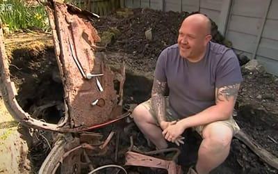 Bizarre mystery of car dug up in man’s garden while he renovates is finally solved