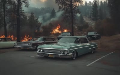 Man’s quick thinking meant his vintage lowriders made it through the California fires largely unscathed