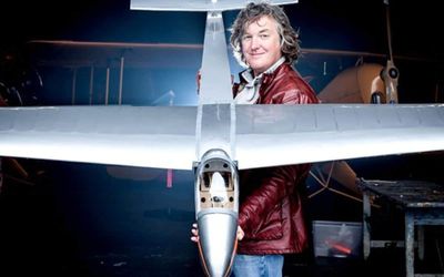 James May attempted to fly a 1000-piece model plane across the English channel